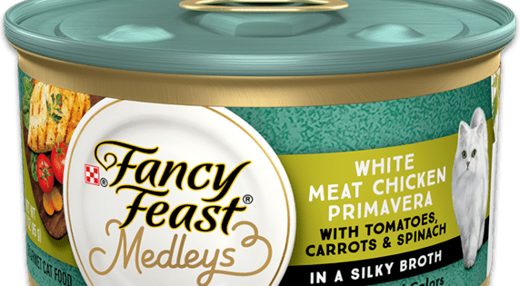 Fancy Feast Medleys White Meat Chicken Primavera With Tomatoes, Carrots & Spinach In A Silky Broth